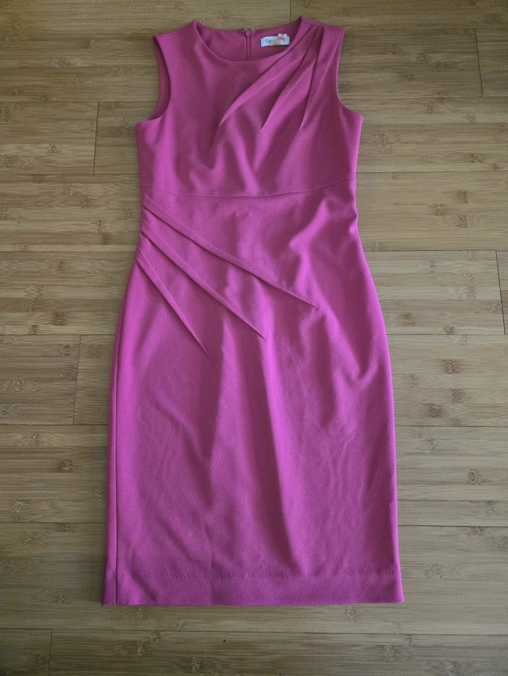 Calvin Klein Sleeveless Sheath Dress in Bright Pink Size 2